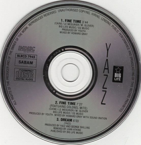 Yazz : Fine Time (CD, Maxi)
