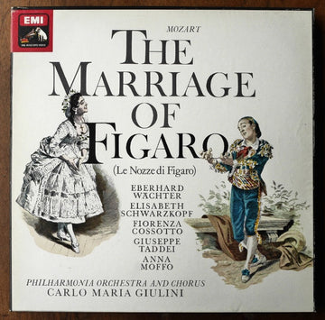 Mozart* - Eberhard Wächter, Elisabeth Schwarzkopf, Fiorenza Cossotto, Giuseppe Taddei, Anna Moffo, Philharmonia Orchestra And Chorus*, Carlo Maria Giulini : The Marriage Of Figaro (Le Nozze Di Figaro) (3xLP, RE + Box)