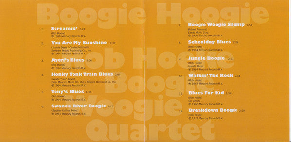 Rob Hoeke Boogie Woogie Quartet : Boogie Hoogie (CD, Album, RM)