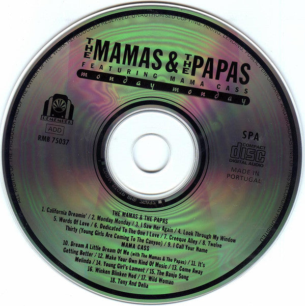 The Mamas & The Papas Featuring Cass Elliot : Monday Monday (CD, Comp)