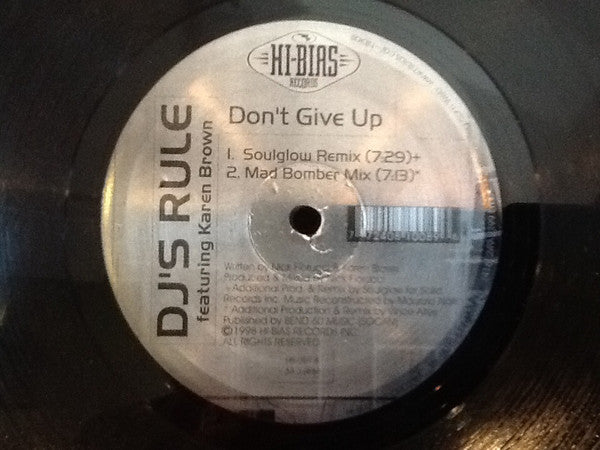 DJ's Rule : Don't Give Up (12")