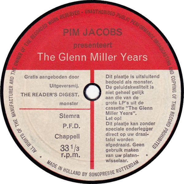 Various : The Glenn Miller Years (Flexi, 7", S/Sided, Smplr)