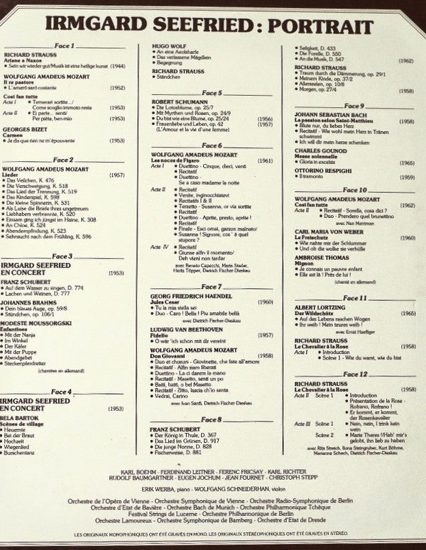 Irmgard Seefried : Portrait (6xLP + Box, Comp)