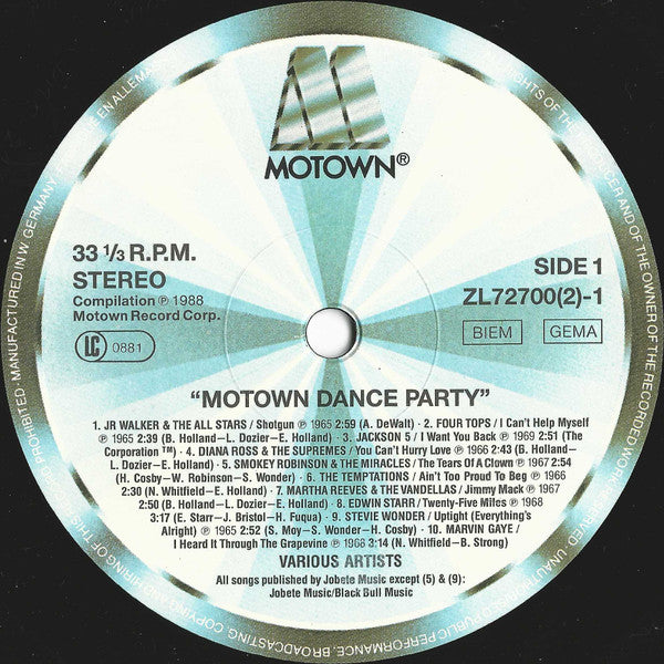 Various : Motown Dance Party (2xLP, Comp)