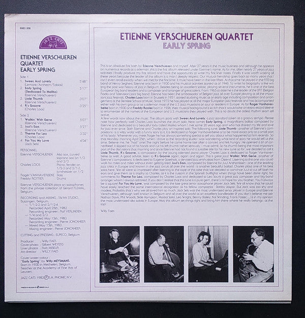 Etienne Verschueren Quartet : Early Spring (LP, Album)