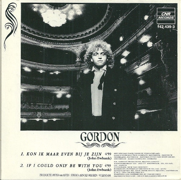 Gordon (3) : Kon Ik Maar Even Bij Je Zijn (CD, Single)