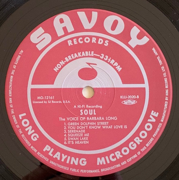 Barbara Long  Featuring Billy Howell : Soul (LP, Album, Mono, Ltd, RE)
