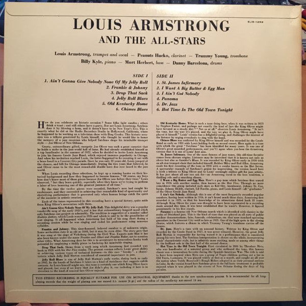 Louis Armstrong And His All-Stars : Louis Armstrong And The All-Stars (LP, Album, RE)