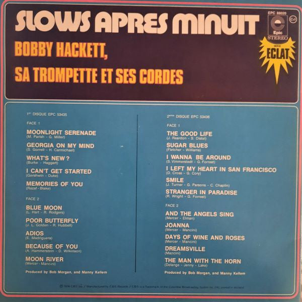 Bobby Hackett : Slows Apres Minuit (2xLP, Gat)