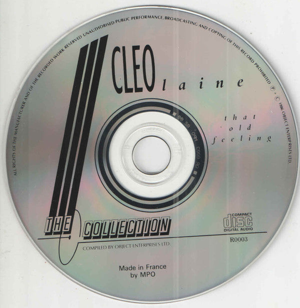 Cleo Laine : That Old Feeling (CD, Album, RE)