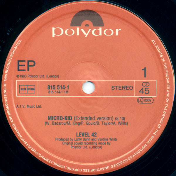 Level 42 : Micro-Kid (12", EP, Maxi, RE)