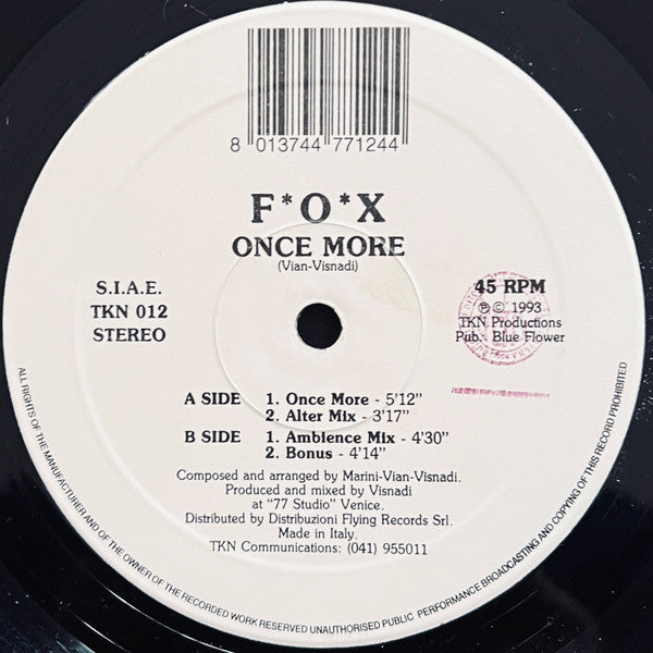 F*O*X : Once More (12")