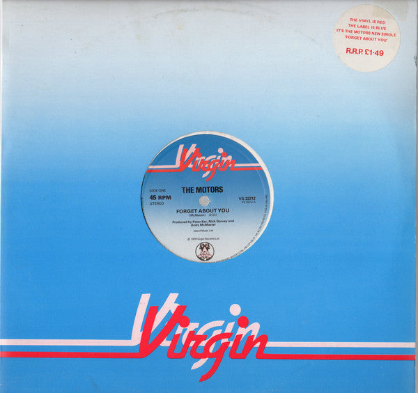 The Motors : Forget About You (12", Single, Red)