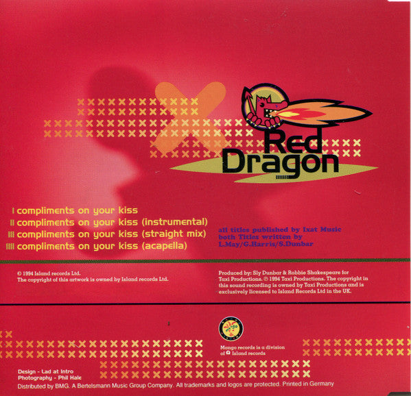 Red Dragon With Brian & Tony Gold : Compliments On Your Kiss (CD, Maxi)
