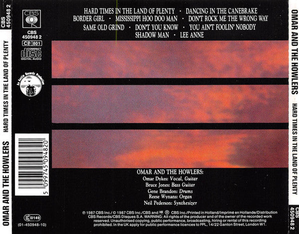Omar And The Howlers : Hard Times In The Land Of Plenty (CD, Album)