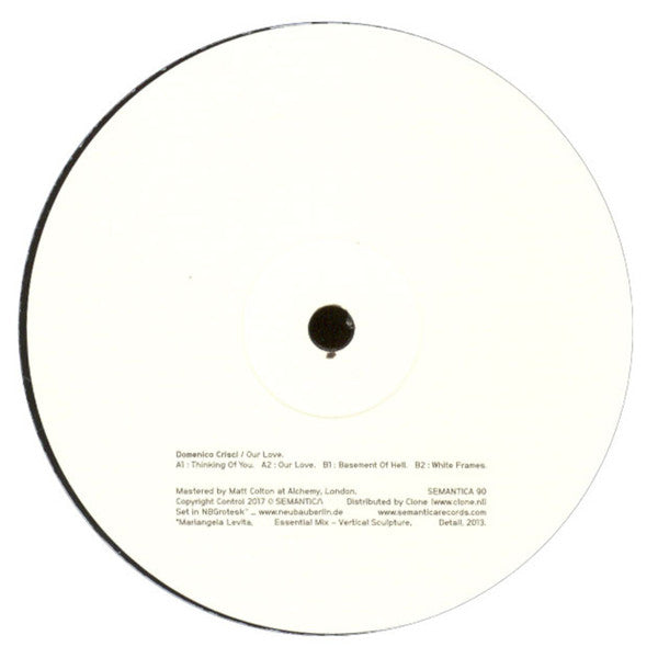 Domenico Crisci : Our Love (12")