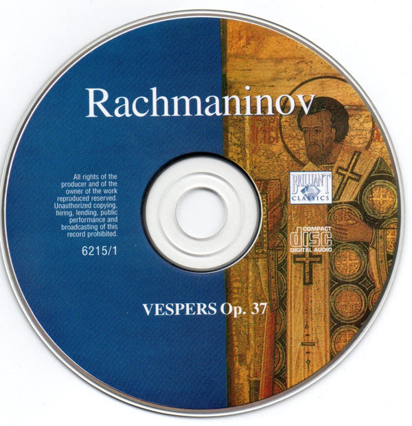 Sergei Vasilyevich Rachmaninoff : Vespers / Liturgy Of St. John Chrysostom (3xCD)