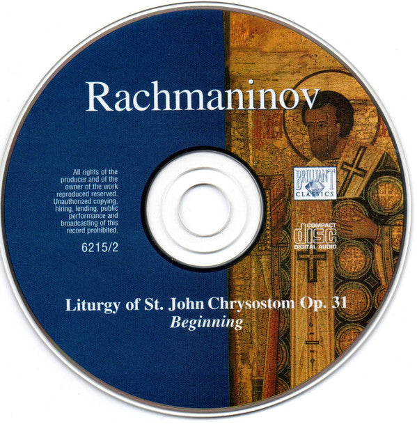 Sergei Vasilyevich Rachmaninoff : Vespers / Liturgy Of St. John Chrysostom (3xCD)