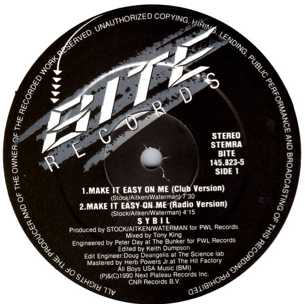 Sybil : Make It Easy On Me (12")