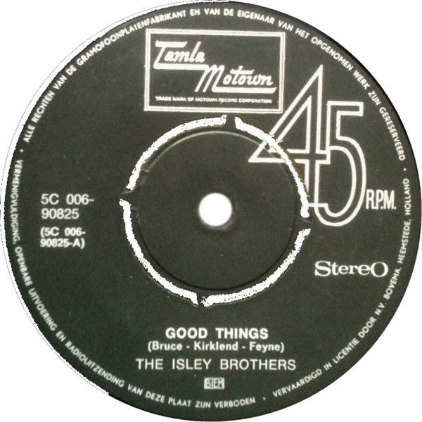 The Isley Brothers : Good Things (7")