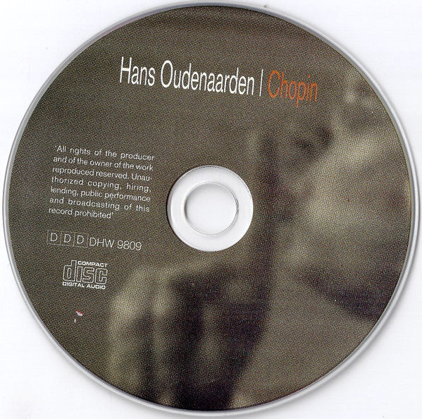 Hans Oudenaarden : Chopin (CD, Album)