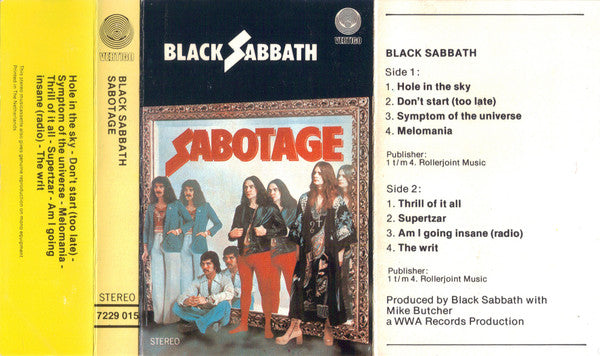 Black Sabbath : Sabotage (Cass, Album)