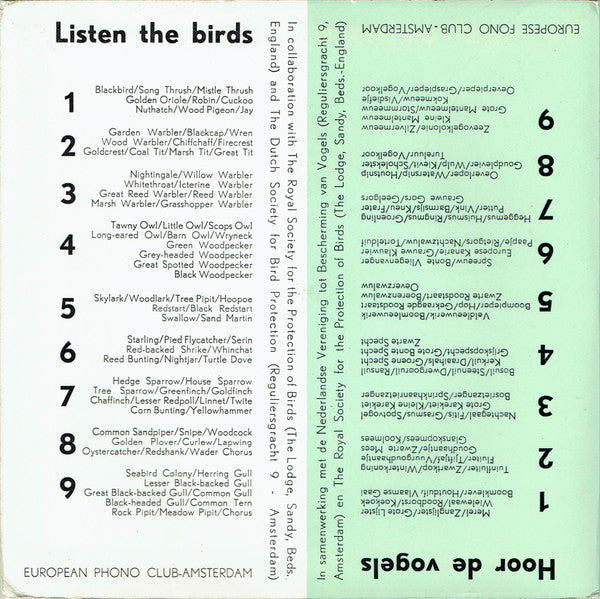 Hans A. Traber : Listen The Birds 3 = Hoor De Vogels 3 (7", EP)