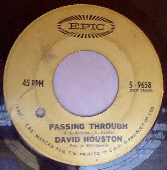 David Houston : Passing Through (7", Single)