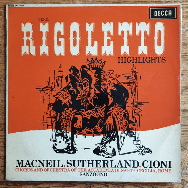 Verdi*, Macneil*, Sutherland*, Cioni* : Rigoletto - Highlights (LP, Album, Fir)