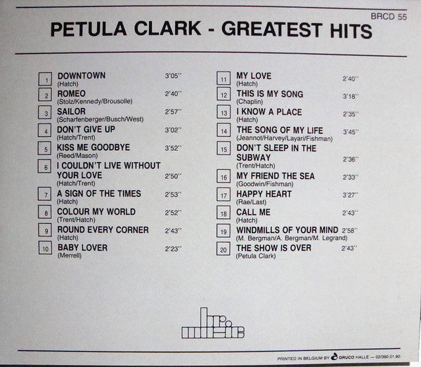 Petula Clark : Greatest Hits (CD, Comp)
