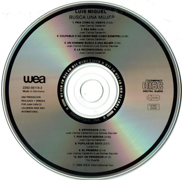 Luis Miguel : Busca Una Mujer (CD, Album, RE)