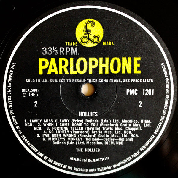 The Hollies : Hollies (LP, Album, Mono)