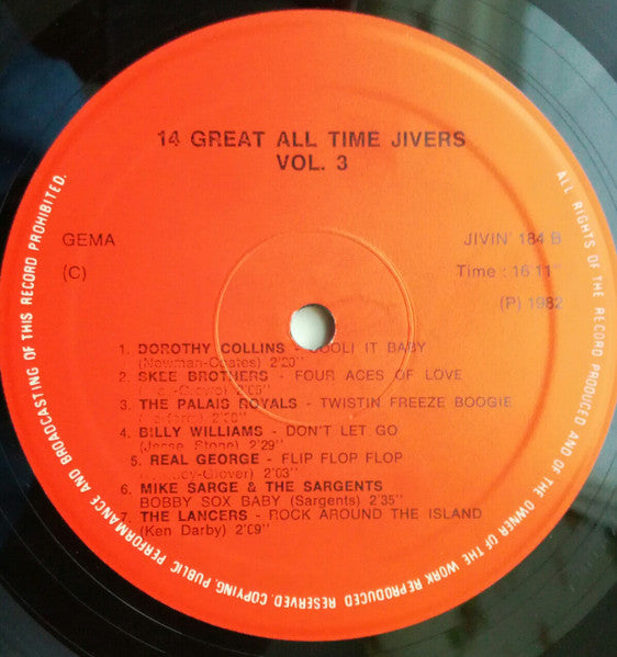 Various : 14 Great All-Time Jivers Vol 3 (LP, Comp)