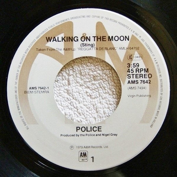The Police : Walking On The Moon (7", Single)