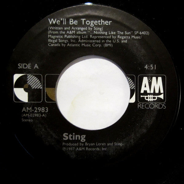 Sting : We'll Be Together (7", Single, Styrene, Car)