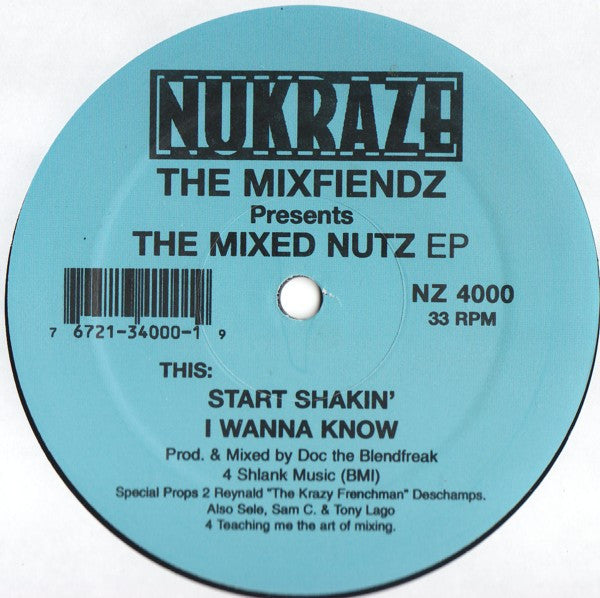 The Mixfiendz : The Mixed Nutz EP (12", EP)