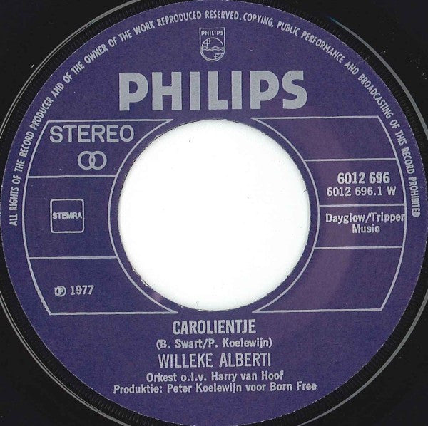 Willeke Alberti : Carolientje (7", Single)
