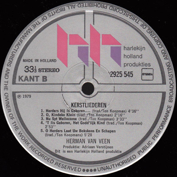 Herman van Veen : Kerstliederen (LP, Album, Gat)