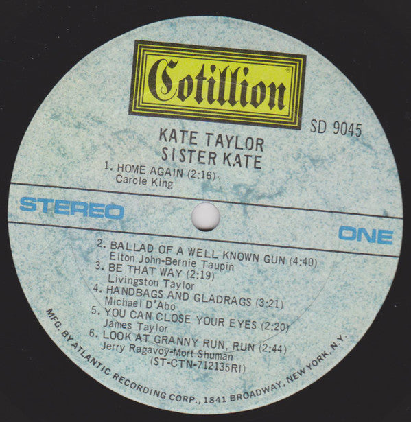 Kate Taylor : Sister Kate (LP, RI )