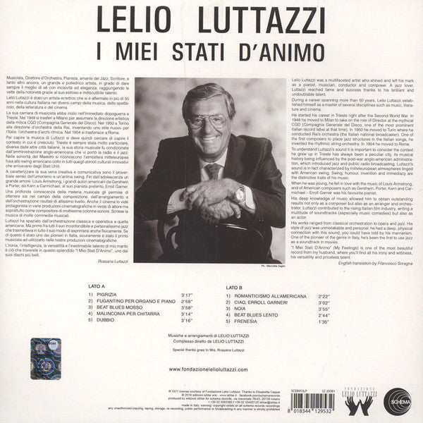 Lelio Luttazzi : I Miei Stati D'Animo (LP, Album + CD, Album)