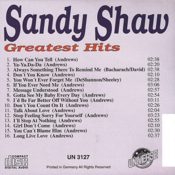 Sandie Shaw : Greatest Hits (CD, Comp)
