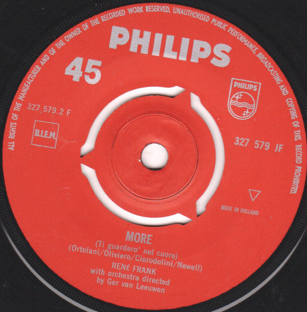 René Frank (2) : You Can Never Stop Me Loving You / More (7", Single)