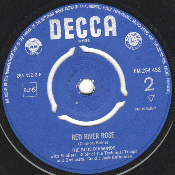 The Blue Diamonds Met Soldatenkoor Van De Technische Troepen : Lilli Marlene / Red River Rose (7", Single)