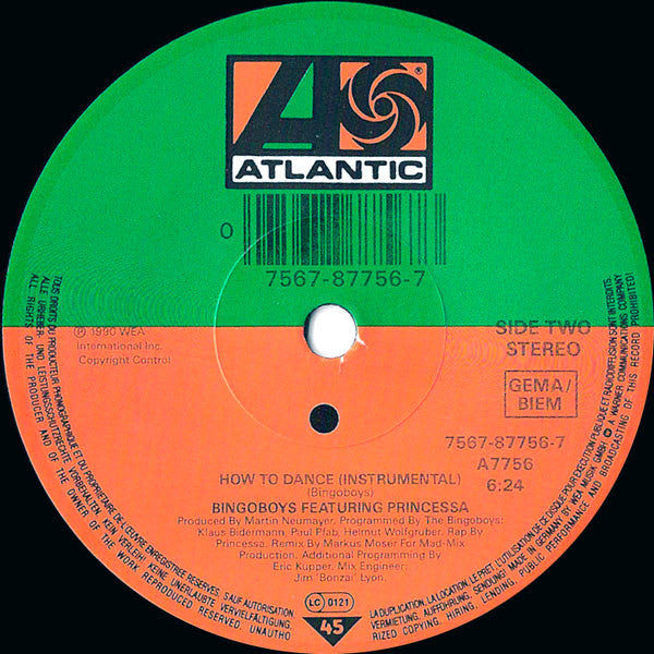 Bingoboys Featuring Princessa (2) : How To Dance (7", Single)