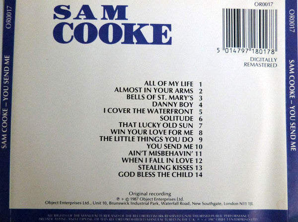 Sam Cooke : You Send Me (CD, Comp, RM)
