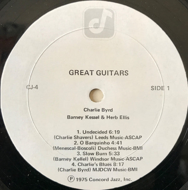 Great Guitars* - Charlie Byrd - Barney Kessel - Herb Ellis : Great Guitars (LP, Album)