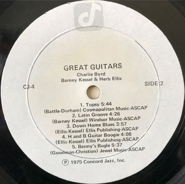Great Guitars* - Charlie Byrd - Barney Kessel - Herb Ellis : Great Guitars (LP, Album)