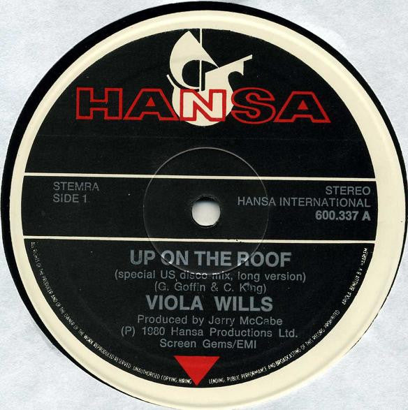 Viola Wills : Up On The Roof (Special U.S. Disco-Mix) (12")