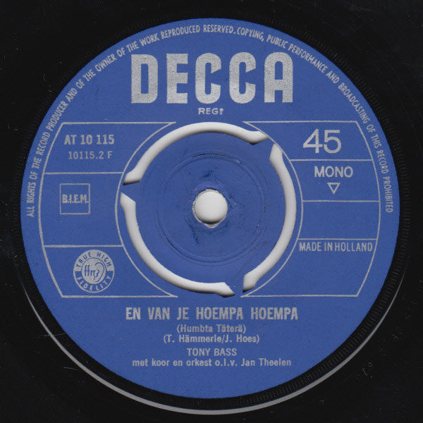 Tony Bass (2) : Dat Is 't Einde (7", Single, Mono)