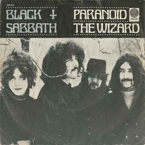 Black Sabbath : Paranoid / The Wizard (7", Single)
